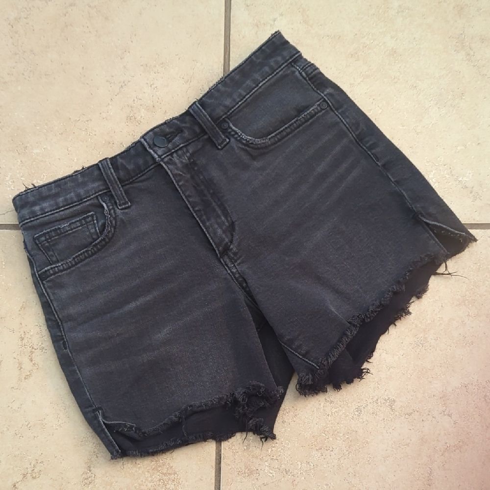 Joe's Jeans Black Denim High Waist Cut Off Shorts Glendora - Size 24